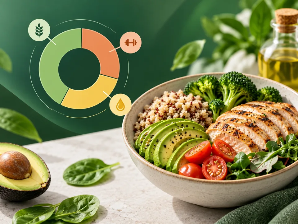 Health and fitness planning tools on a clean desk