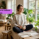 Person practicing meditation in a calm natural setting to reduce stress and anxiety