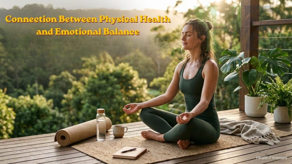 A healthy young adult practicing wellness habits to improve emotional balance and physical health