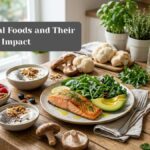 Healthy functional foods arranged naturally for brain health and wellness