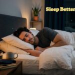 Peaceful young man sleeping naturally in a calm modern bedroom at night