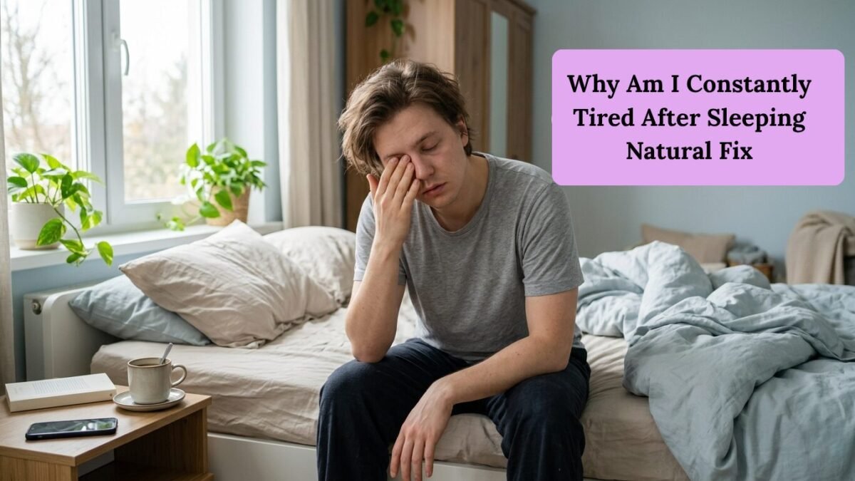 Person feeling exhausted after sleeping full night wondering why am I constantly tired