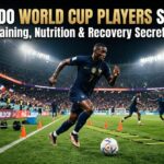 Professional football player training in a FIFA World Cup stadium while following an elite fitness, conditioning, and recovery routine.