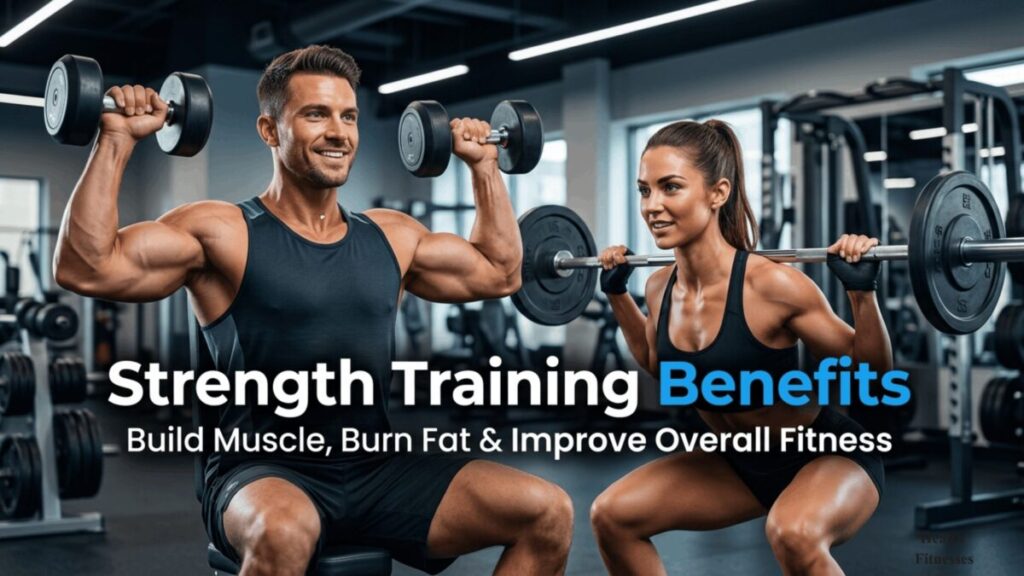 Person performing strength training exercises to improve overall fitness and muscle strength.