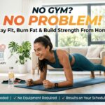 Person doing a home workout to stay fit without going to the gym.