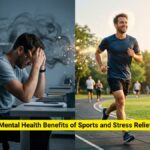 Adult playing sports outdoors to improve mental health, reduce stress, and support emotional well being through physical activity.