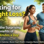 Person walking outdoors for weight loss, fitness, heart health, and overall wellness.